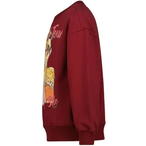 Vingino rechtvallende sweater met print - donkerrood, foto 4