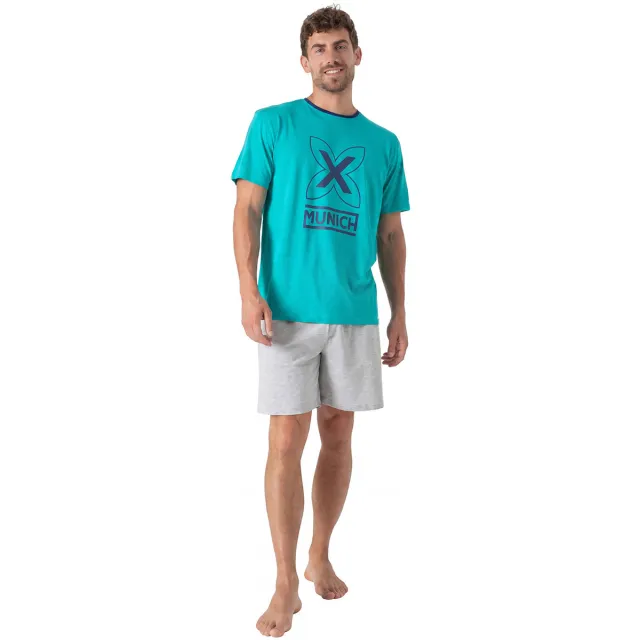 Munich MU17 pyjamaset turquoise Multicolour