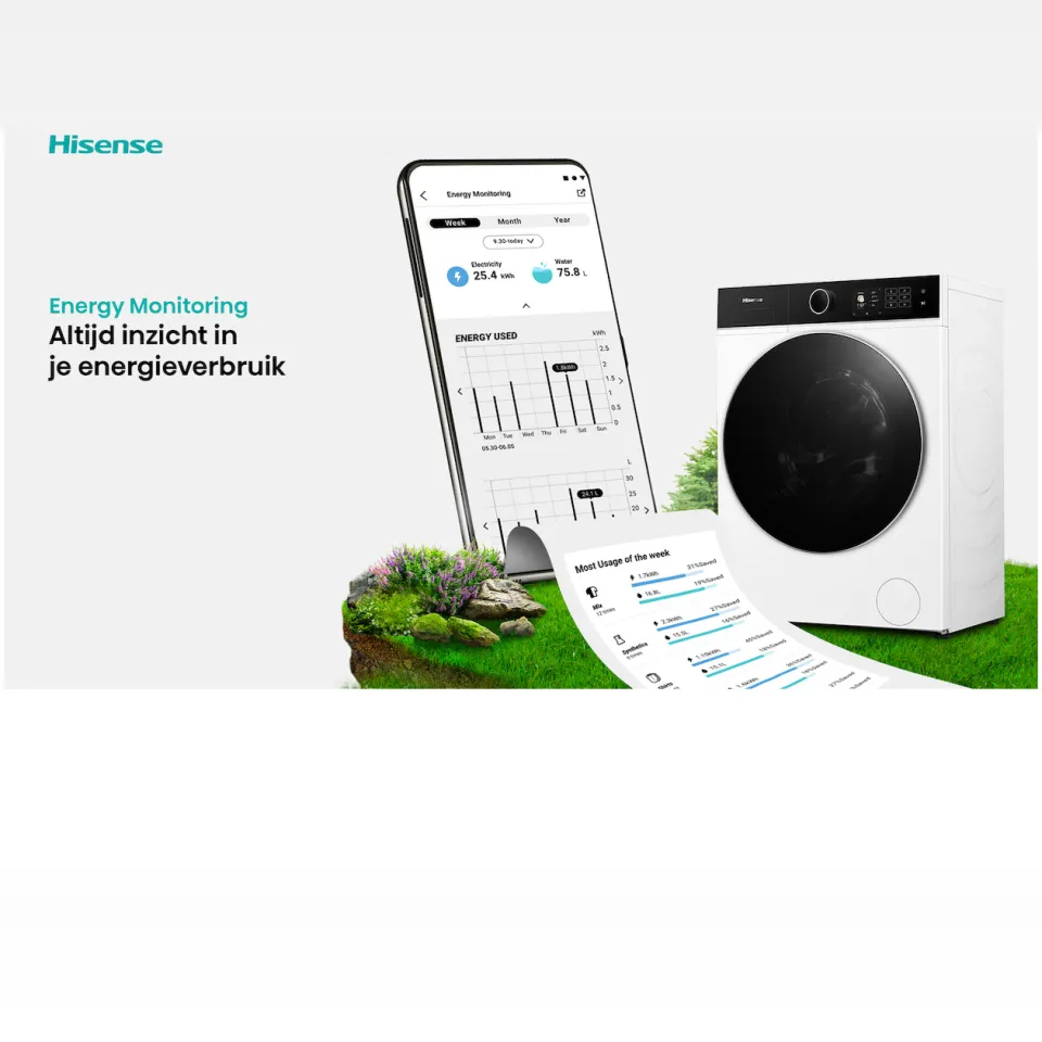 Hisense DH5I104BWAB warmtepompdroger wit, foto 5