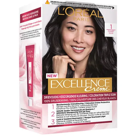 L'oréal Paris Excellence crème haarkleuring 1 zwart