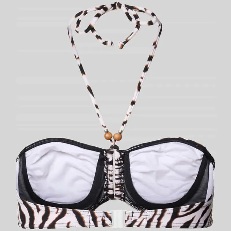 banana moon Halter-bikinitop model 'FADIO WILDJUNGLE' grijs, foto 3