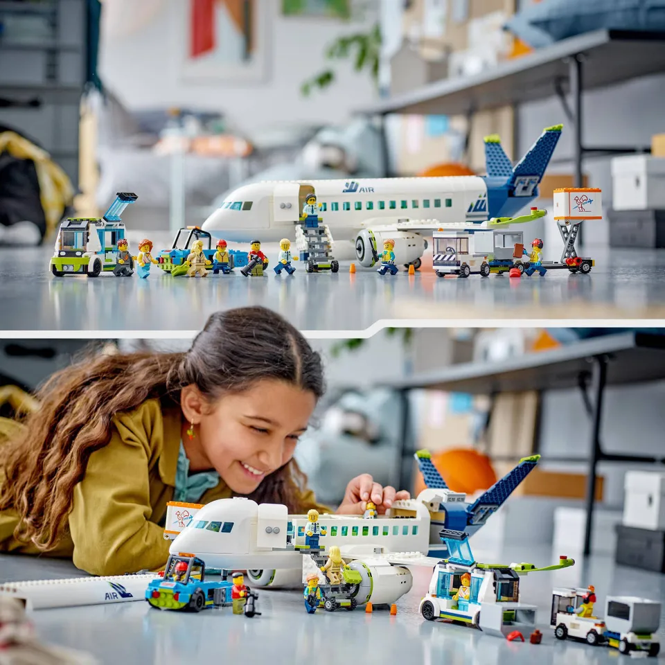 Lego City Passagiersvliegtuig Speelgoed Vliegtuig Voertuigen Set 60367, foto 5