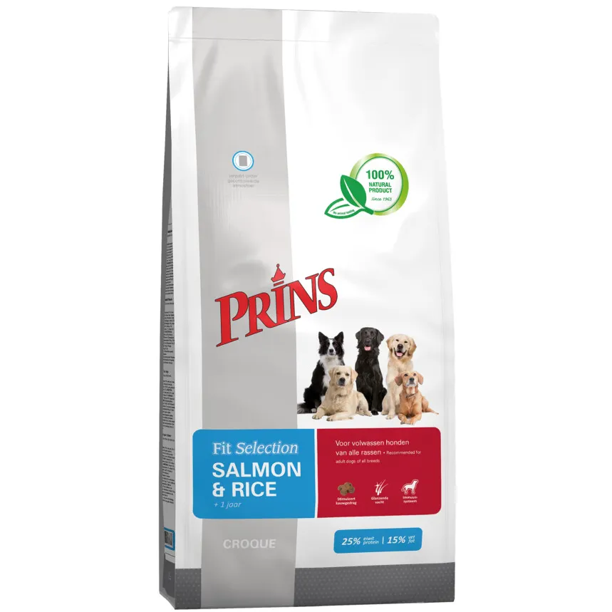 Prins Fit Selection zalm & rijst droog hondenvoer