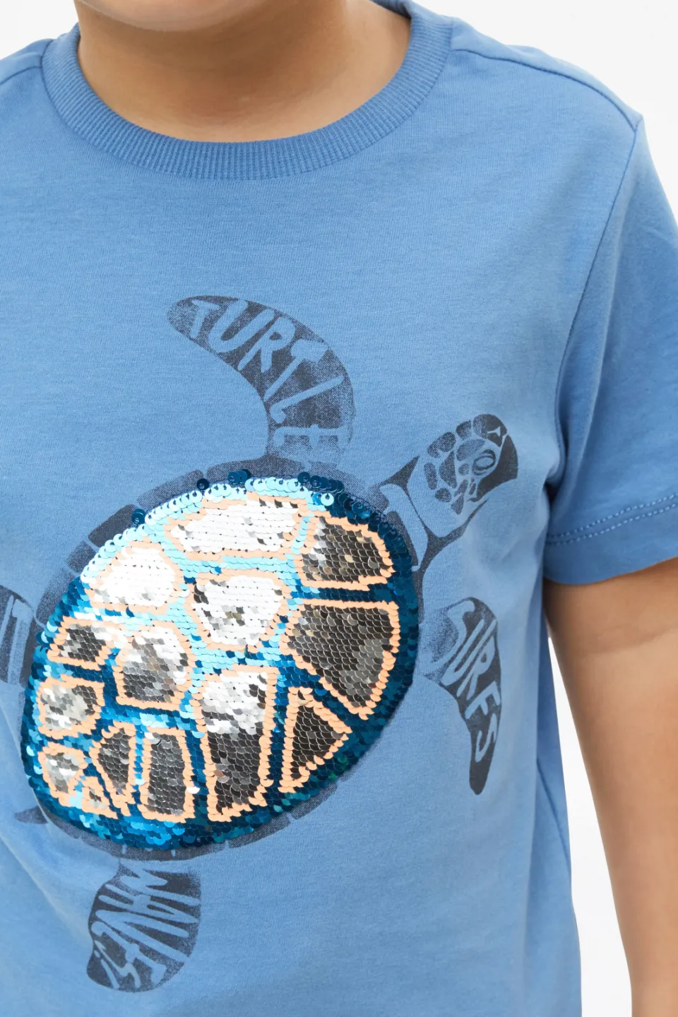 S.Oliver T-shirt blauw met pailletten, foto 7