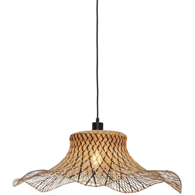 Good&Mojo Hanglamp 'Ibiza' Bamboe, 65cm, kleur Naturel/Zwart