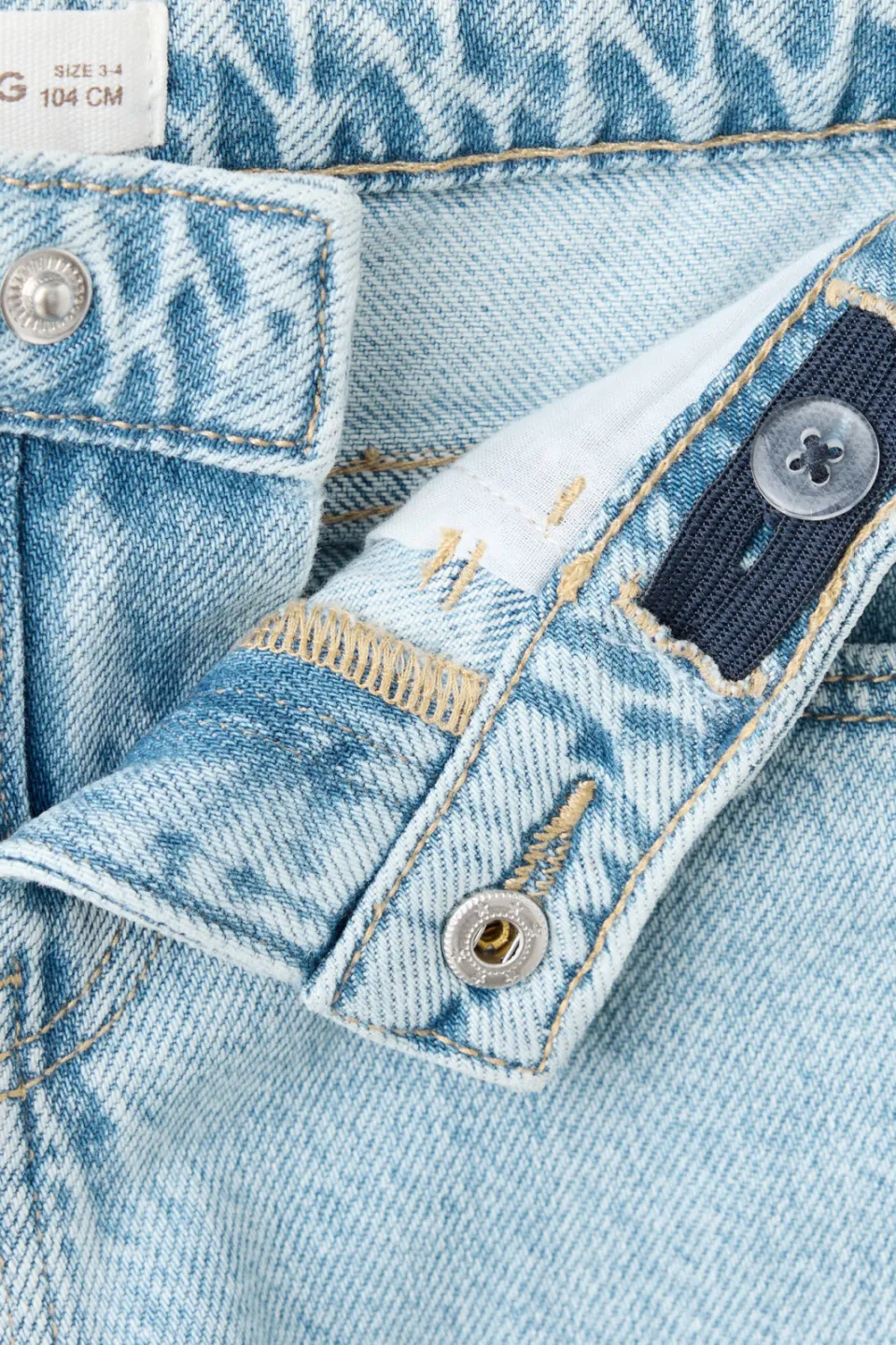 Mango Kids regular waist straight leg jeans met strass-steentjes - lichtblauw, foto 3