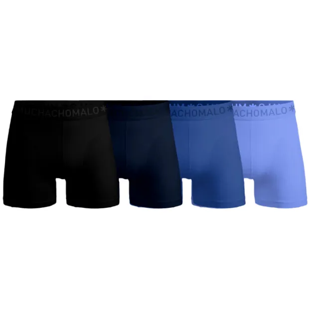 Muchachomalo Men 4-pack boxer shorts solid Veelkleurig