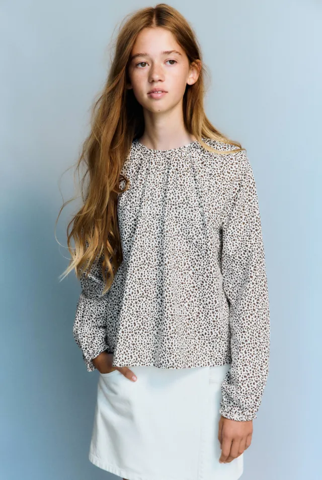 Mango longsleeve met koeienprint wit, foto 7