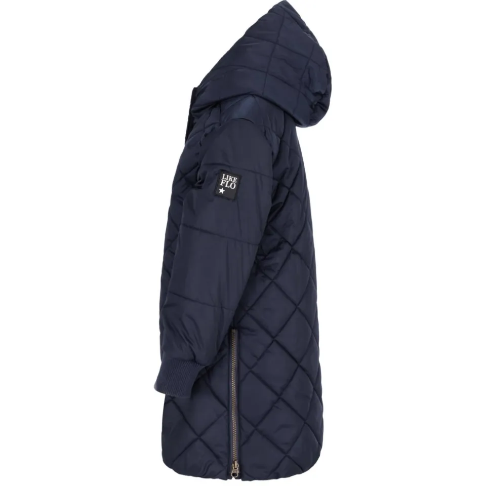 Like Flo Arinda quilted winterjas marineblauw, foto 5
