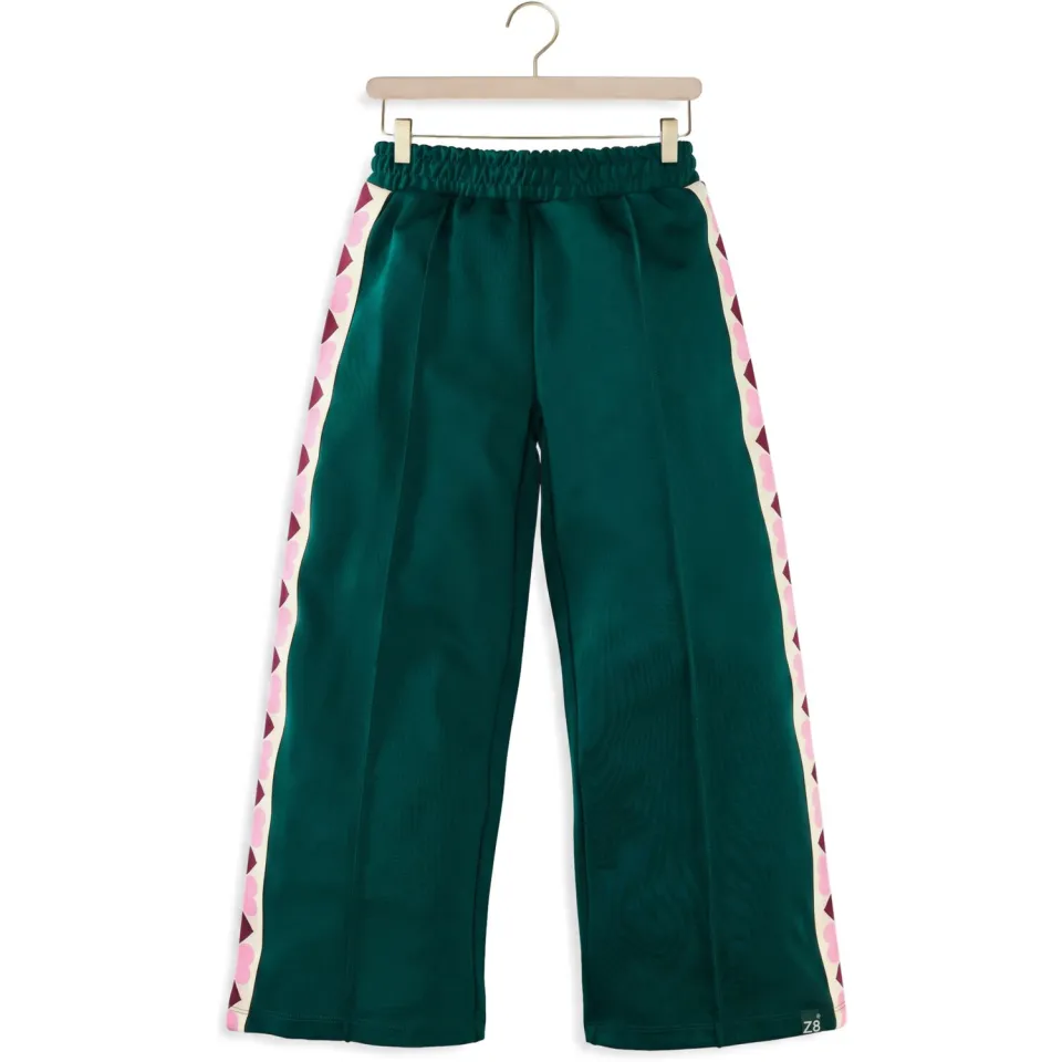 Z8 Karlijn wide leg joggingbroek groen roze wit, foto 3