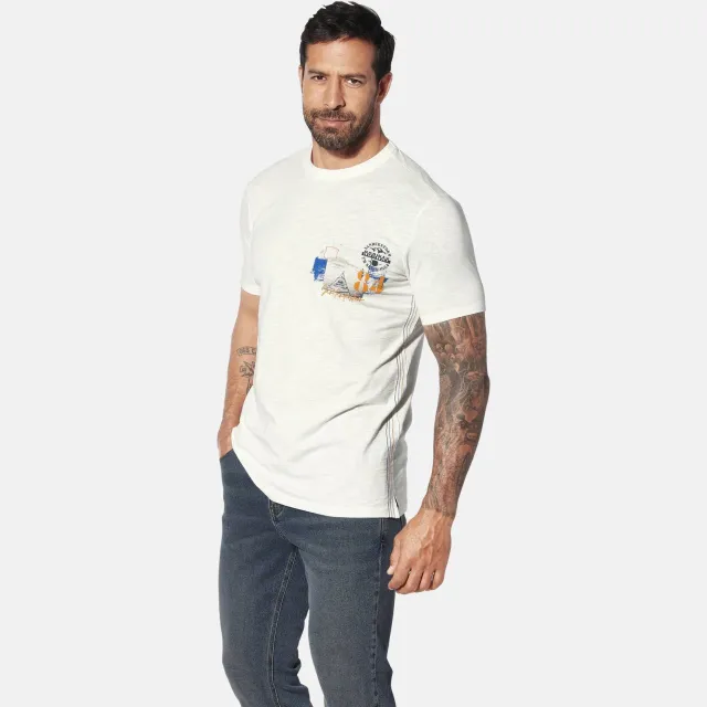 Jan Vanderstorm Tuppe T-shirt wit