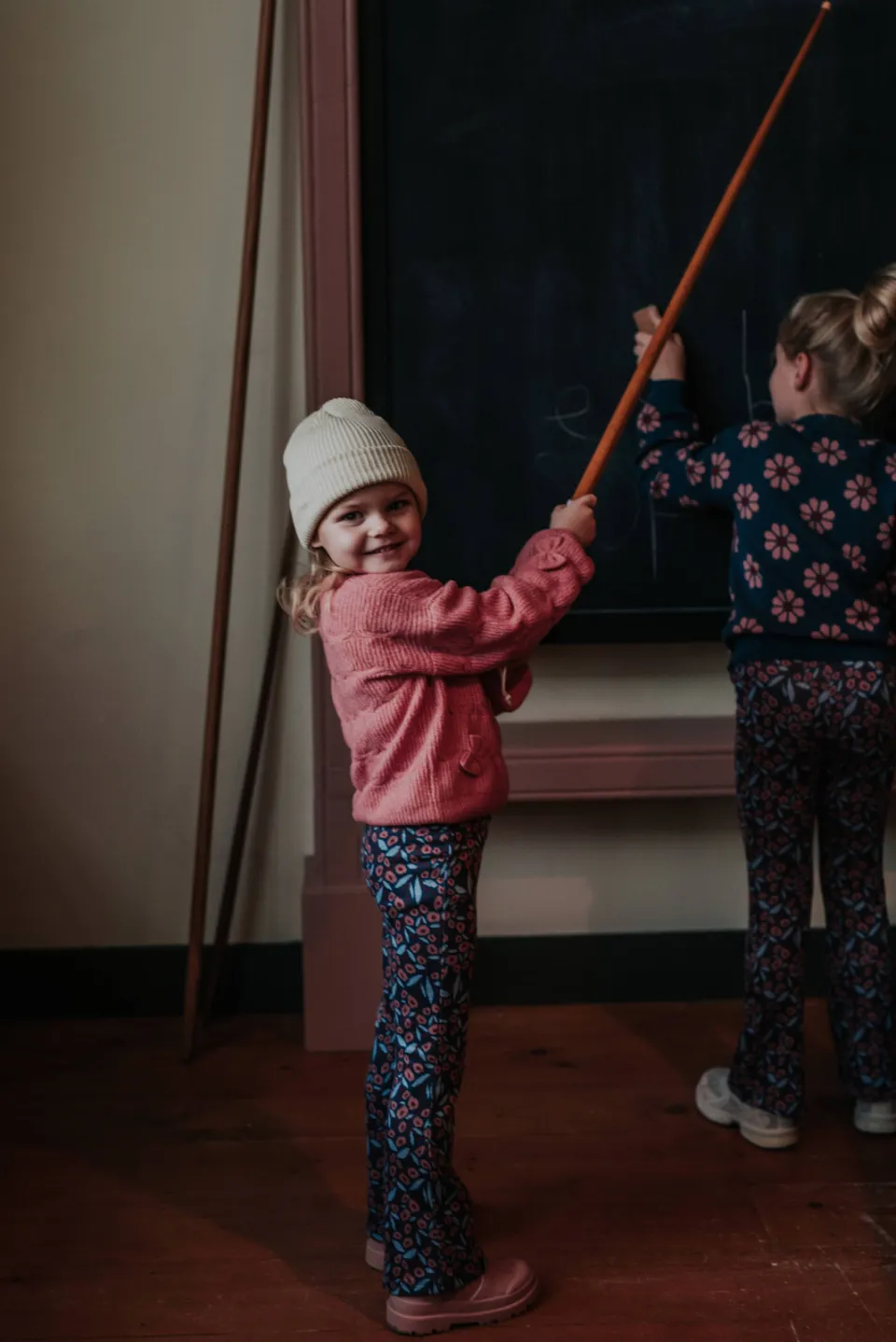 Koko Noko rechtvallende gebreide trui - roze Koraalroze