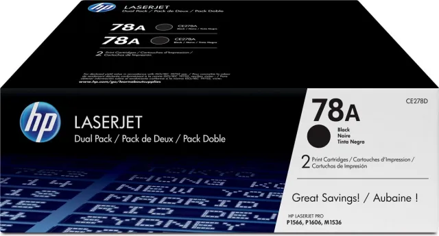 Hp CE278AD Toner Zwart, 2.1k, 2-pak