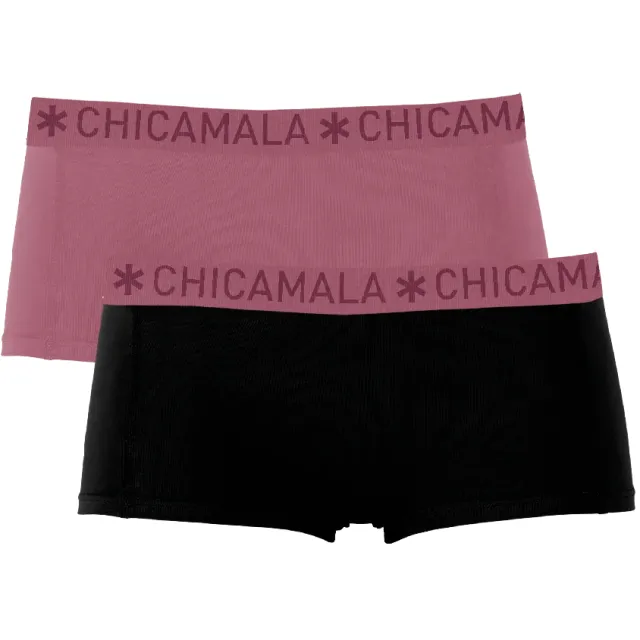 Muchachomalo 2-pack boxershorts zwart roze Veelkleurig