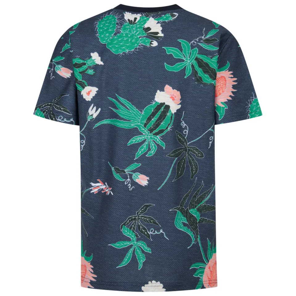 Petrol Industries T-shirt donkerblauw all-over print, foto 4