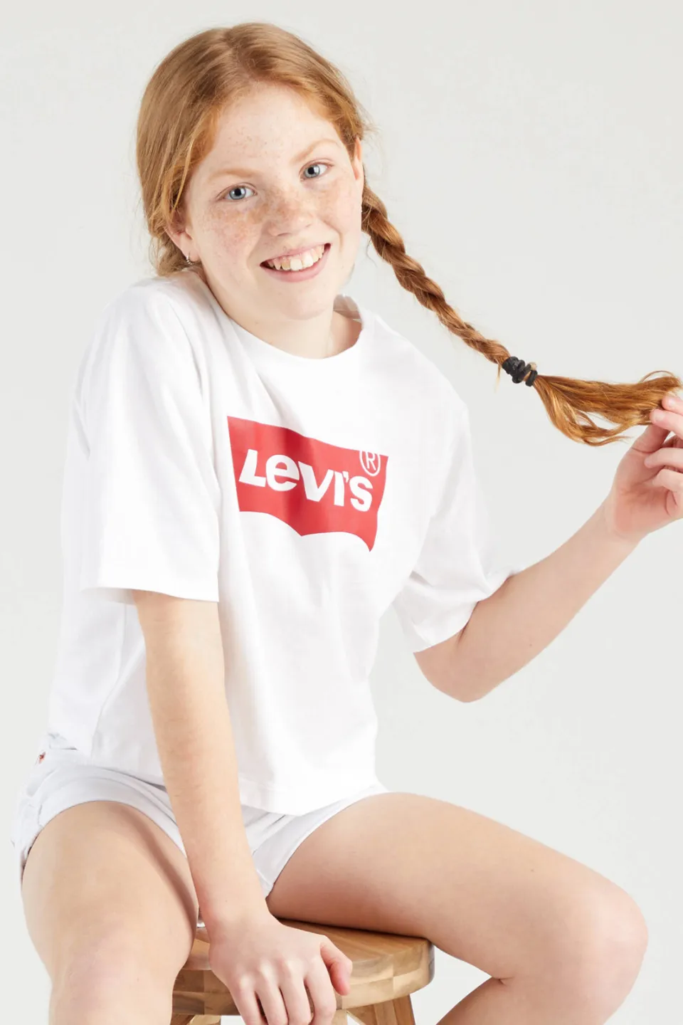 Levi's Kids T-shirt LIGHT BRIGHT MEET & GREET wit rood Wit/rood