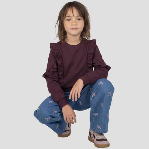 Orange Stars wide leg jeans met print - lichtblauw, foto 3