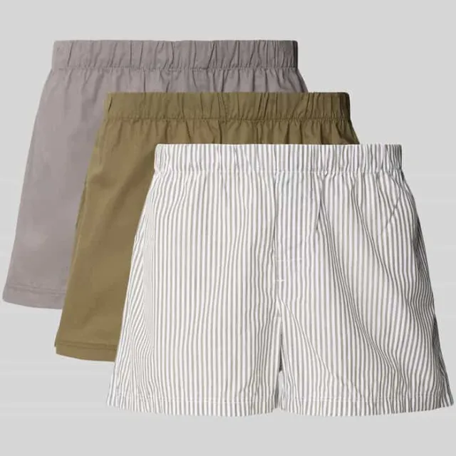 Jack & Jones Boxershort met elastische band in een set van 3 stuks, model 'MILANO' kaki, foto 2