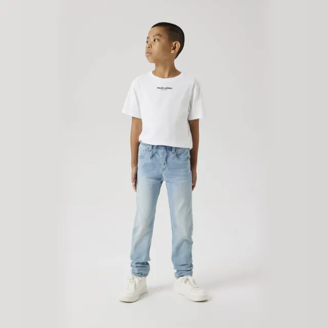 NAME IT KIDS slim fit regular waist jeans light blue denim