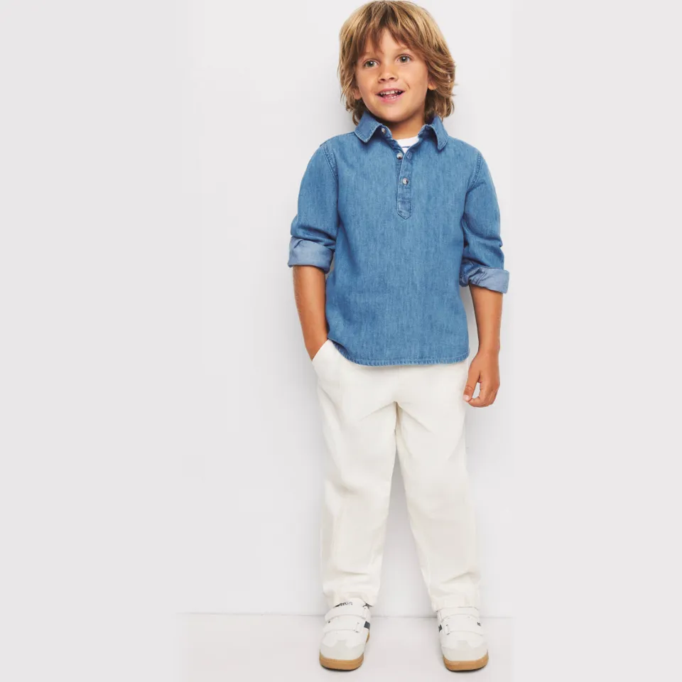 Mango Kids denim overhemd - mediumblauw, foto 5