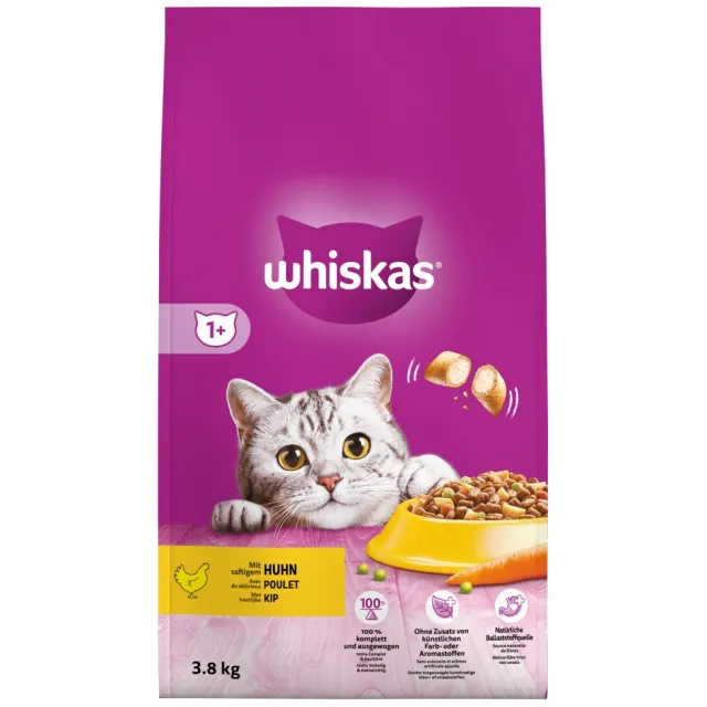 Whiskas 1+ Adult kattenvoer droogvoer kip 3,8 kg, foto 2