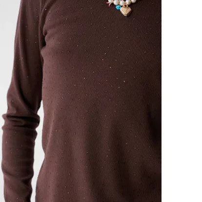 Shoeby longsleeve donkerbruin, foto 8