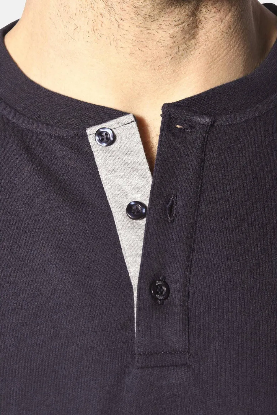 Jan Vanderstorm longsleeve JORNSEN Plus donkerblauw, foto 5