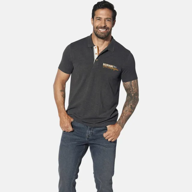 Jan Vanderstorm polo Plus Size JAKOV grijs