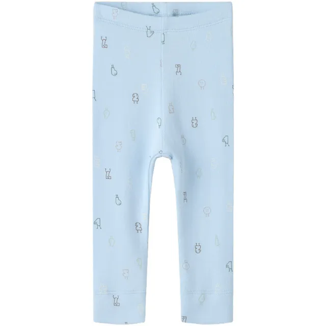 NAME IT BABY gebreide babybroek lichtblauw