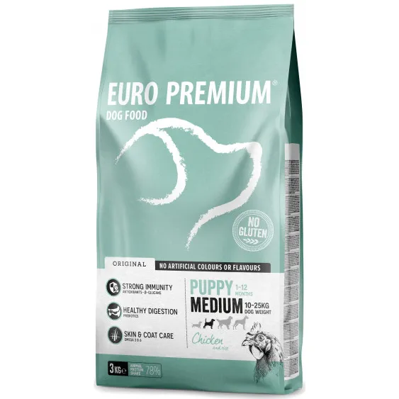 Euro Premium Puppy Medium hondenvoer kip rijst, foto 3