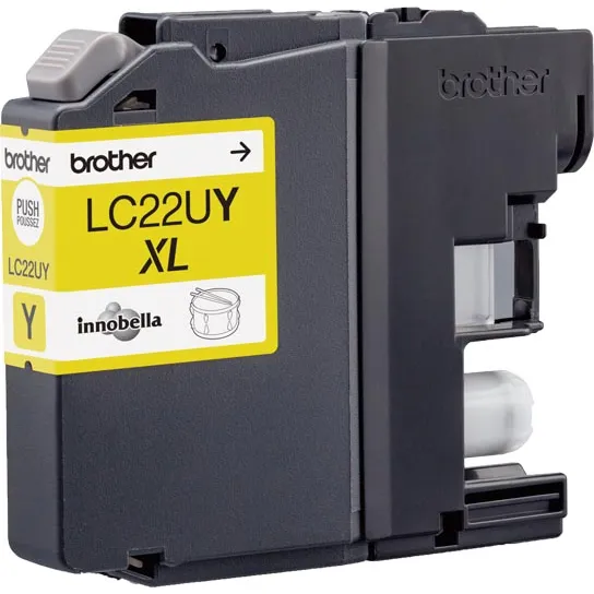 Brother LC-22UY Yellow inktcartridge Geel