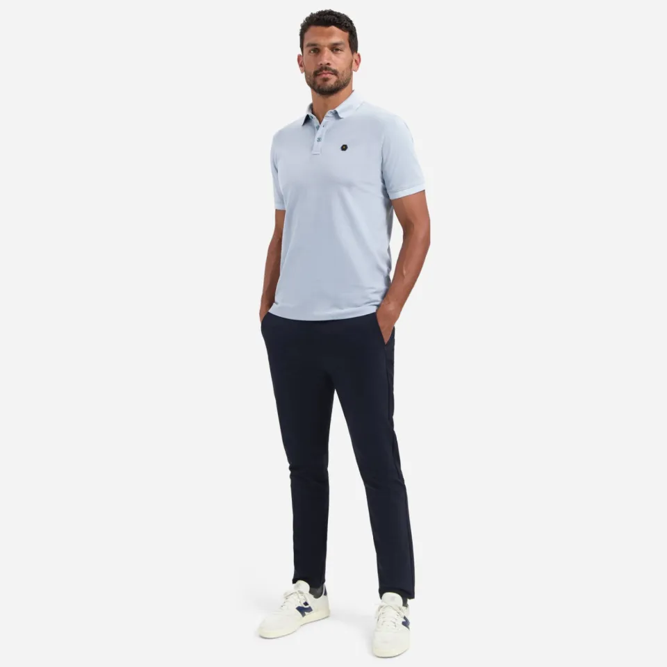 No Excess regular polo lichtblauw dusty blue, foto 3