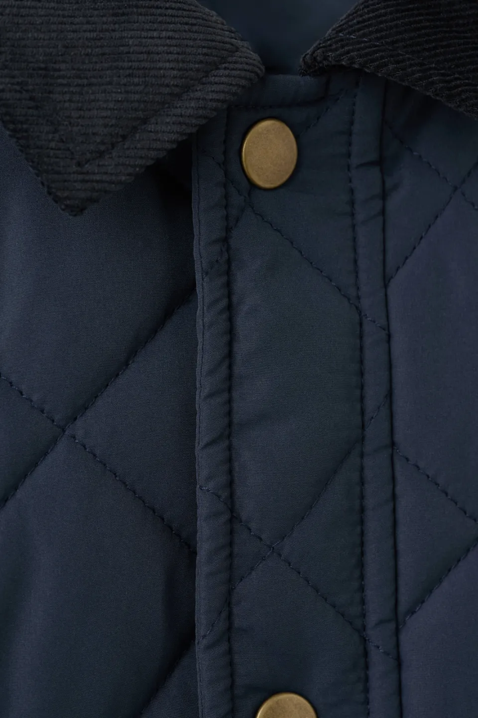 Mango quilted winterjas marineblauw, foto 4