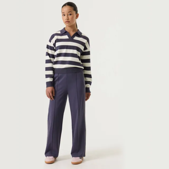 Garcia wide leg joggingbroek paars Paars/wit