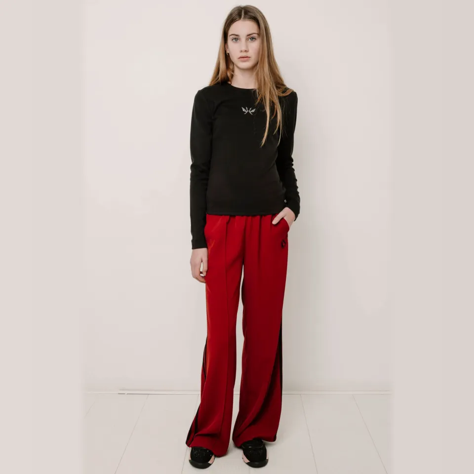 Frankie&Liberty aansluitende longsleeve met strass-steentjes zwart, foto 3