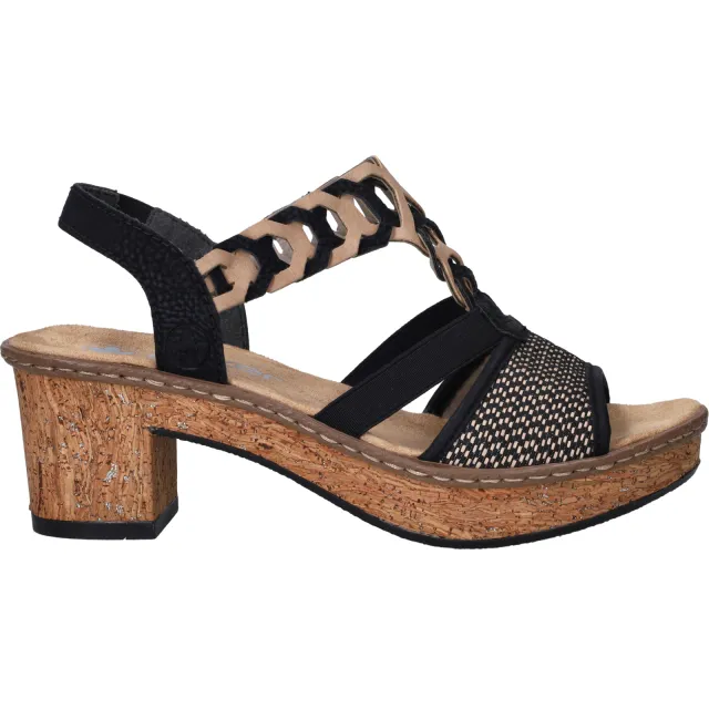 Rieker sandalette zwart