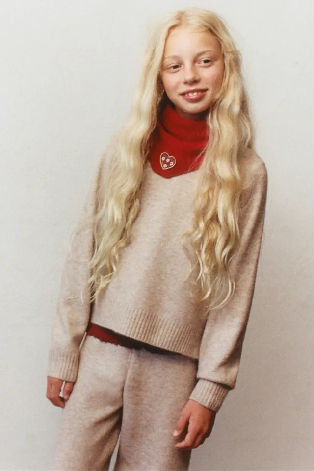 Mango Kids gebreide trui - beige