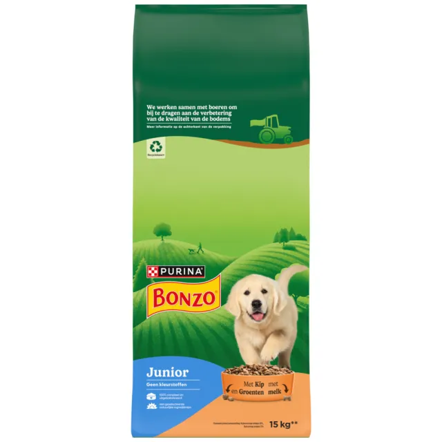 Bonzo Junior droogvoer met kip en groenten
