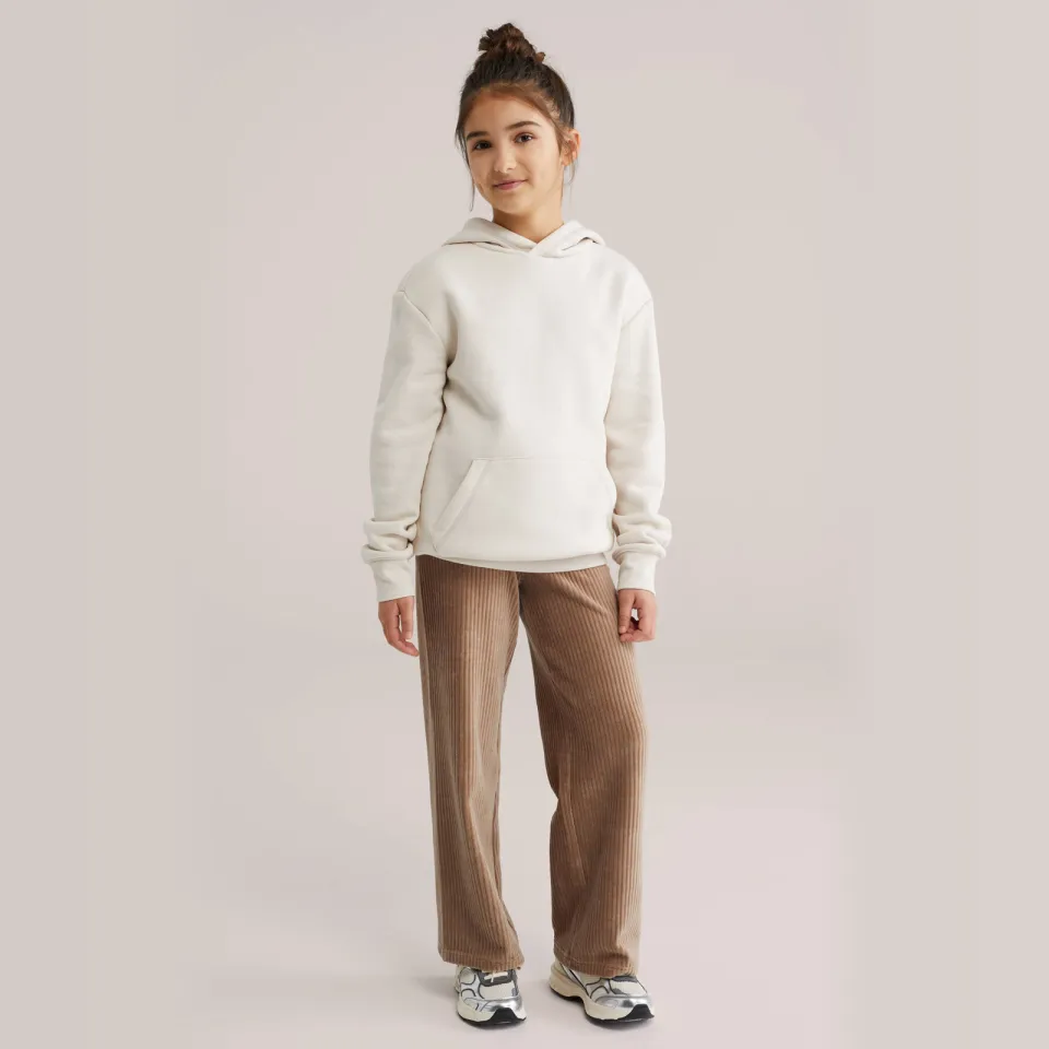 WE Fashion fluwelen loose casual broek bruin
