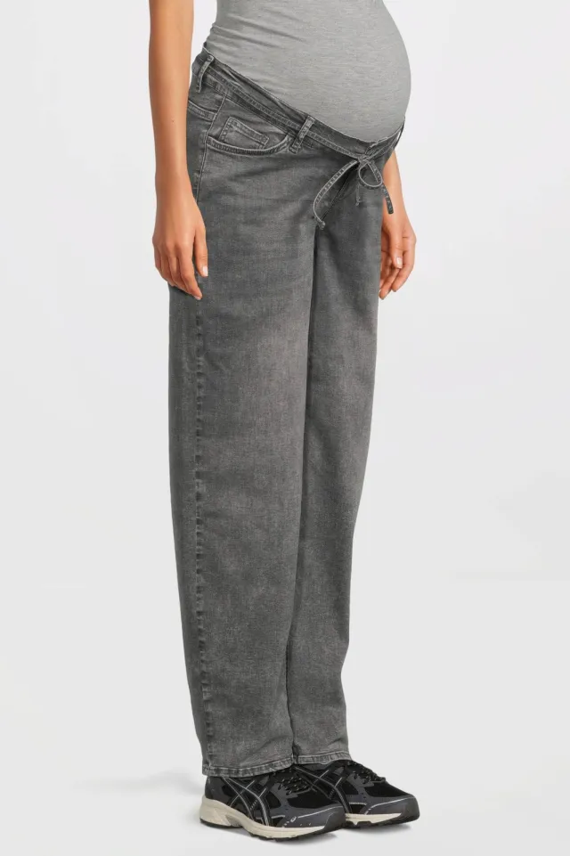 LOVE2WAIT regular waist tapered zwangerschapsjeans grey denim