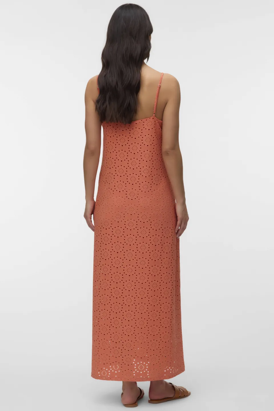 Vero Moda Maternity zwangerschaps maxi jurk ajour oranje, foto 3