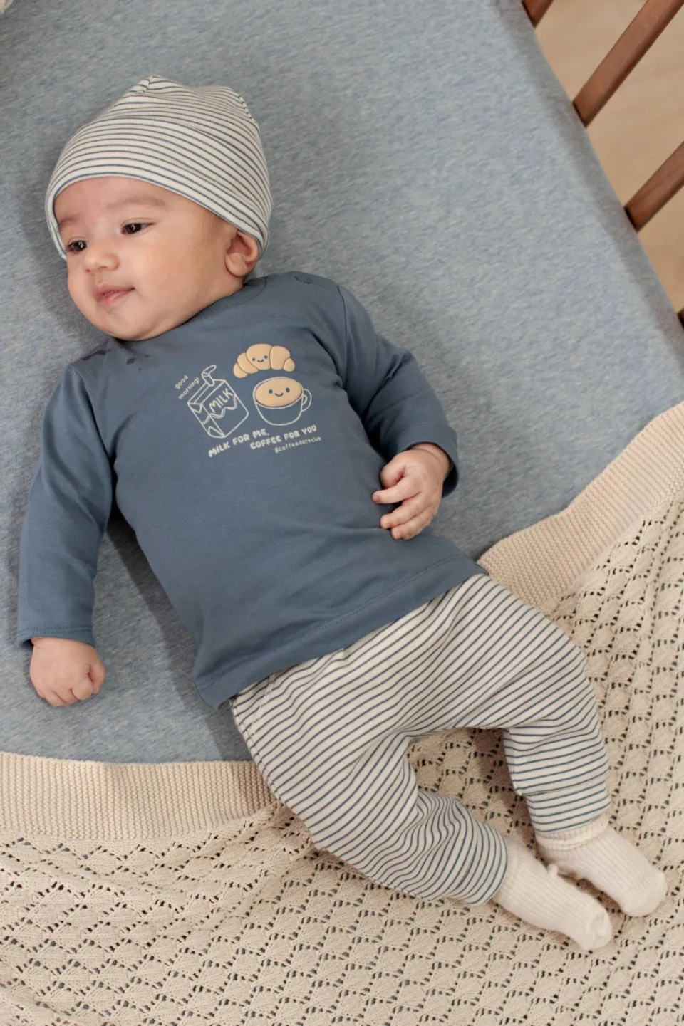 Feetje Breakfast Buddy babybroek blauw ecru, foto 6