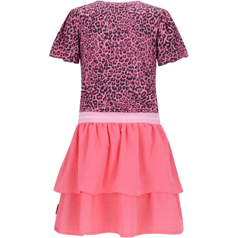 B.Nosy korte jurk met panterprint roze, foto 3