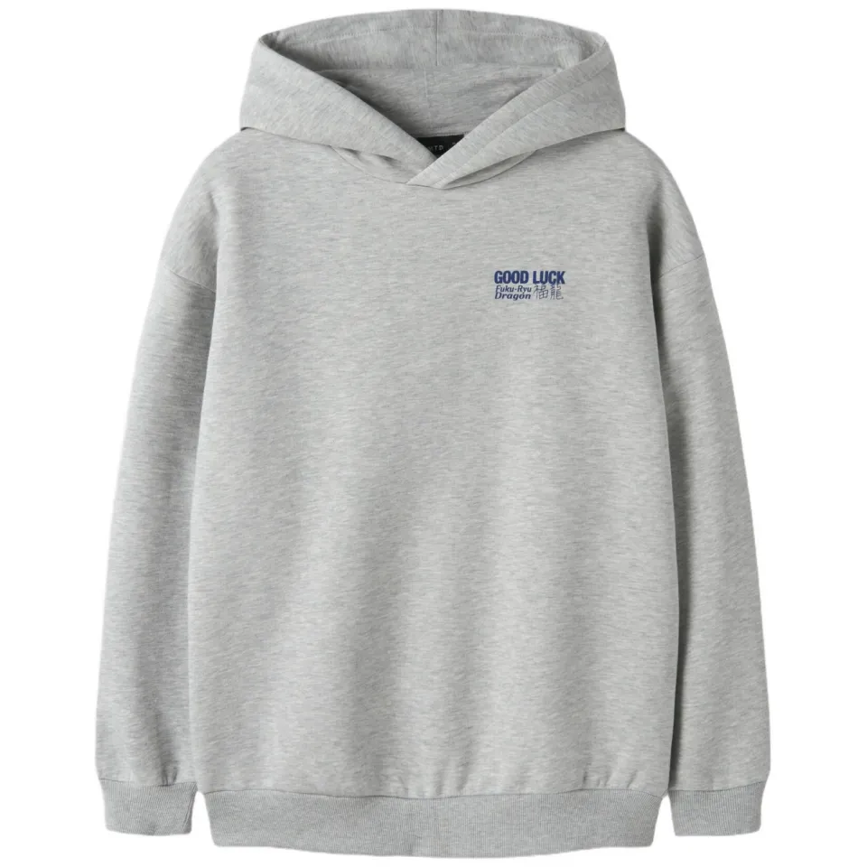 LMTD sweater met backprint - lichtgrijs/blauw, foto 2