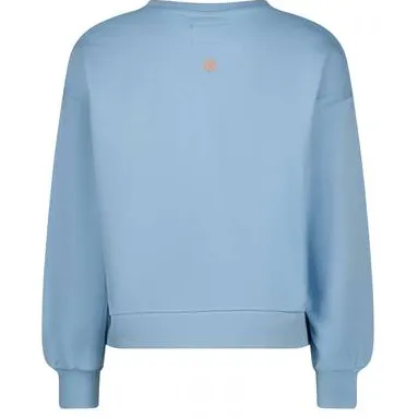 Raizzed boxy sweater met tekst - lichtblauw Tekst, foto 2