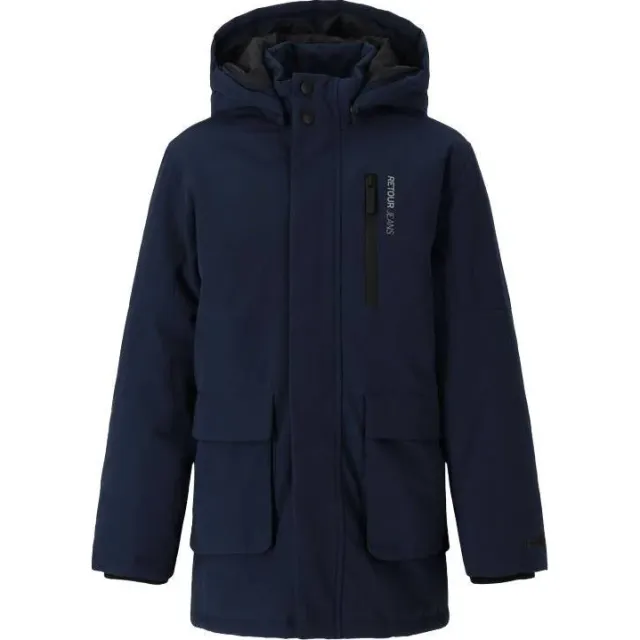 Retour Jeans Isak winterjas donkerblauw