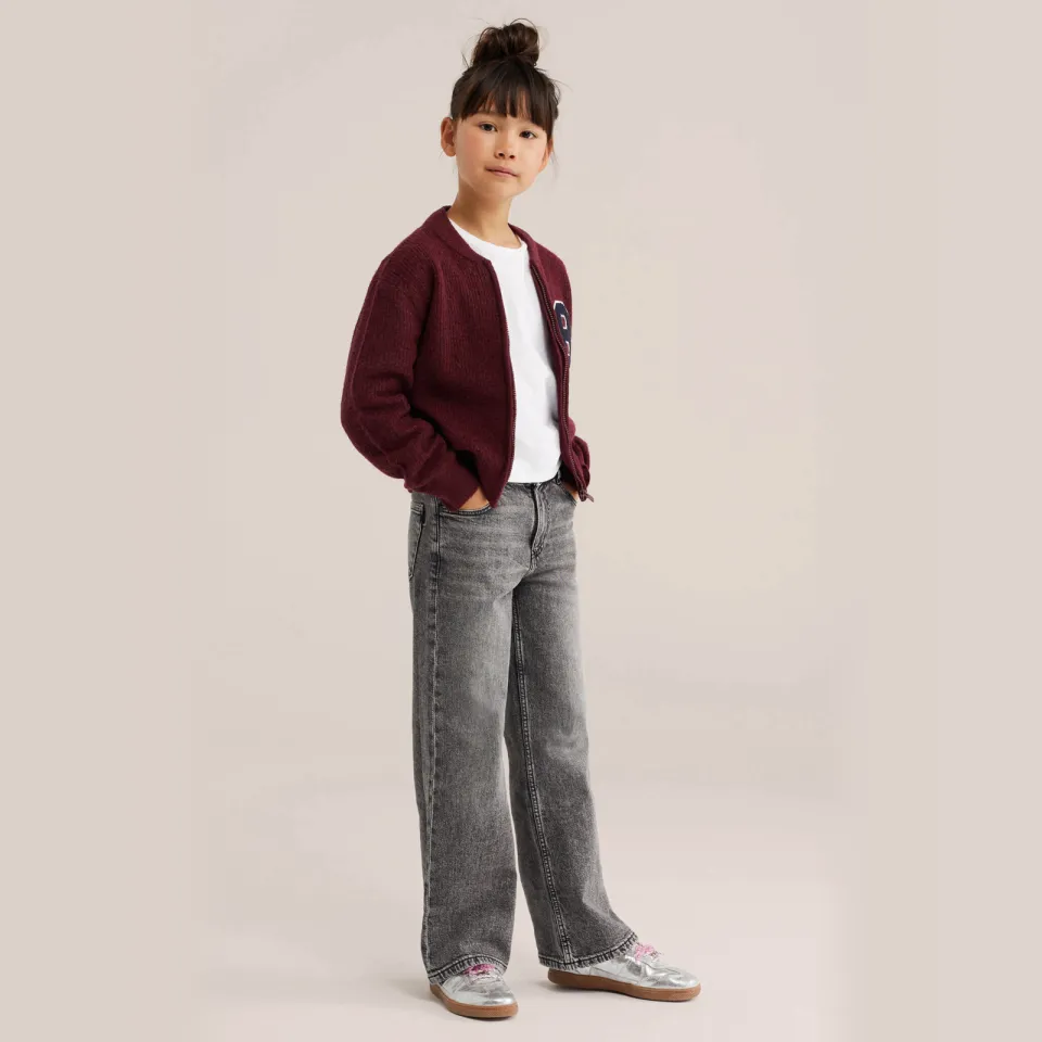 WE Fashion Blue Ridge high waist wide leg jeans grey denim