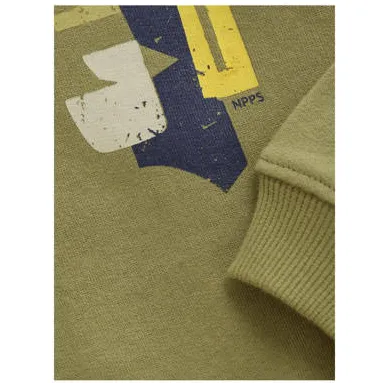 Noppies kids sweater met backprint groen Backprint, foto 3