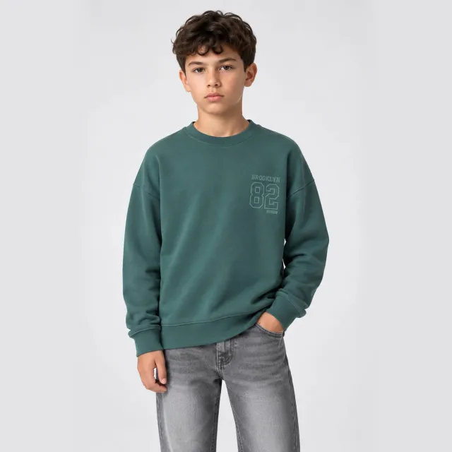 Cars sweater met backprint - donkergroen