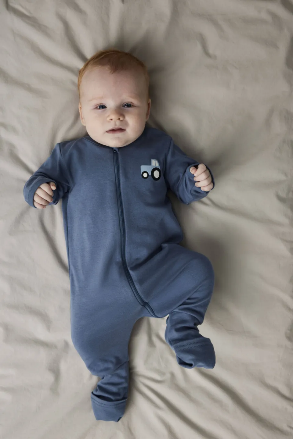 NAME IT BABY pyjama NBMNIGHTSUIT blauw/ecru (set van 2) Jet Stream